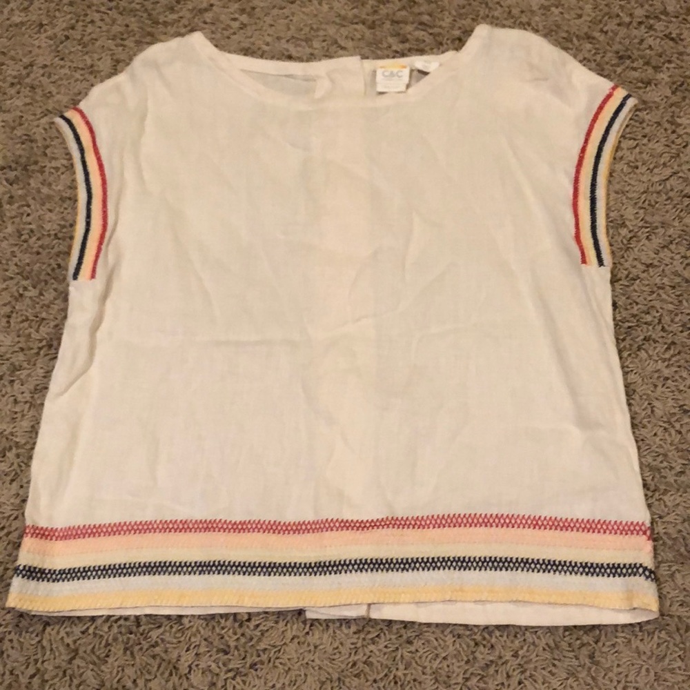 C & C California Embroidered Top size medium
